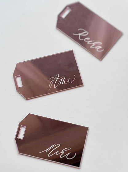 【結婚式 席札】タグミラー席札【結婚式 ペーパー 席札】