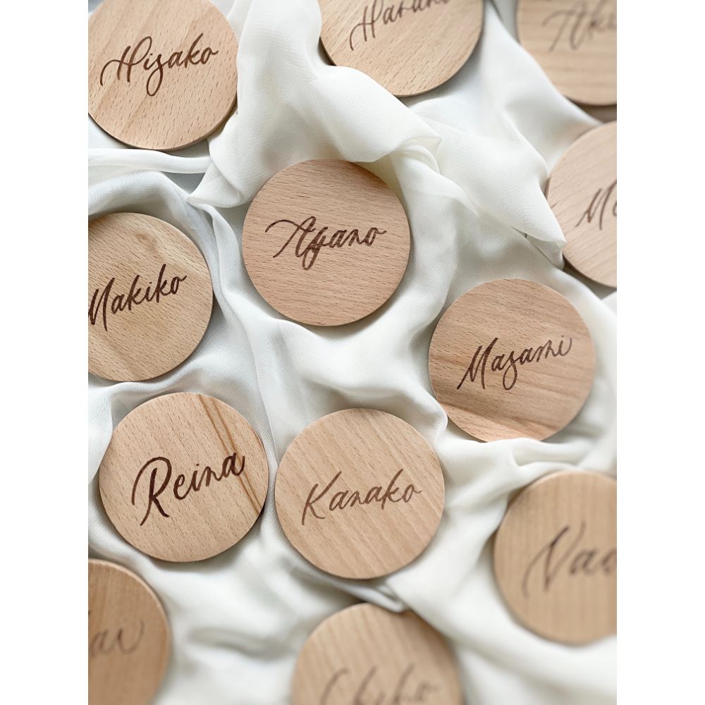 【結婚式 席札】ウッドミラー席札【結婚式 ペーパー 席札】
