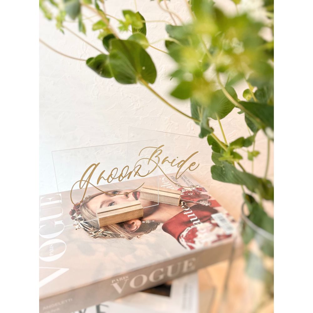 アクリル受付サイン 【結婚式 その他ウェルカムグッズ オーダーメイド】