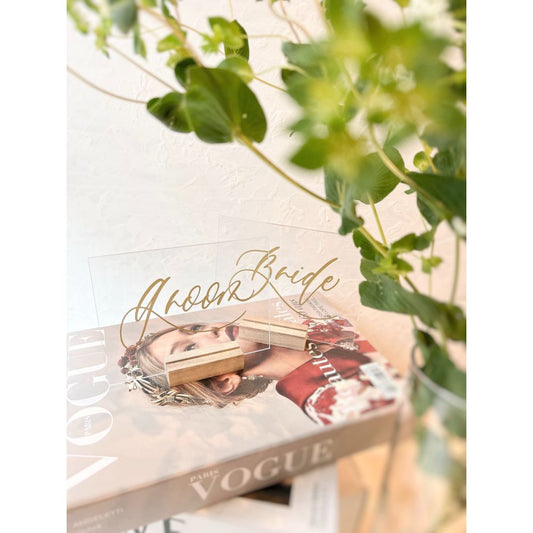 アクリル受付サイン 【結婚式 その他ウェルカムグッズ オーダーメイド】