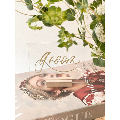 アクリル受付サイン 【結婚式 その他ウェルカムグッズ オーダーメイド】