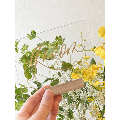 アクリル受付サイン 【結婚式 その他ウェルカムグッズ オーダーメイド】