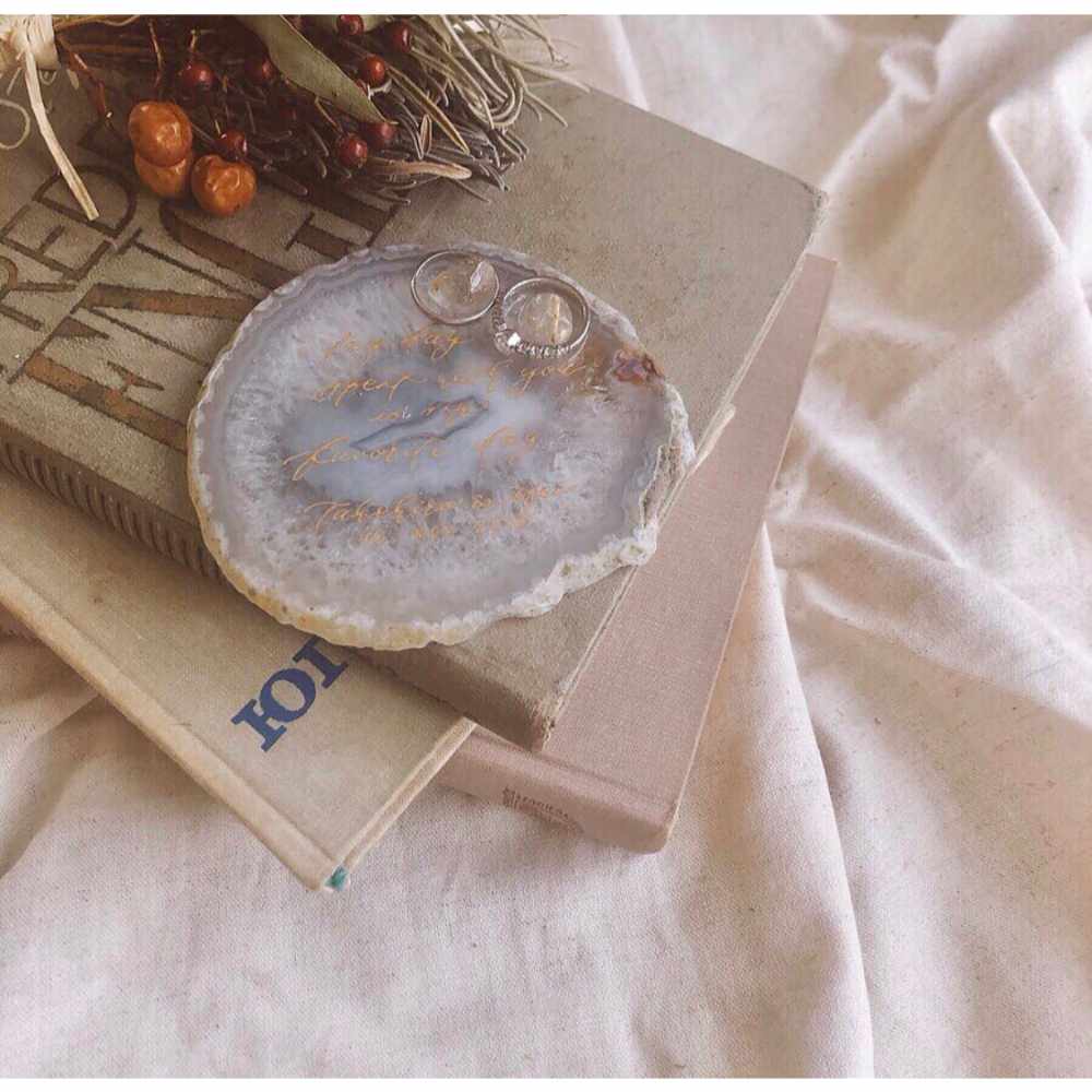 【リングプレート】アゲート(ナチュラル/ノーマル) 【結婚式 リングピロー】