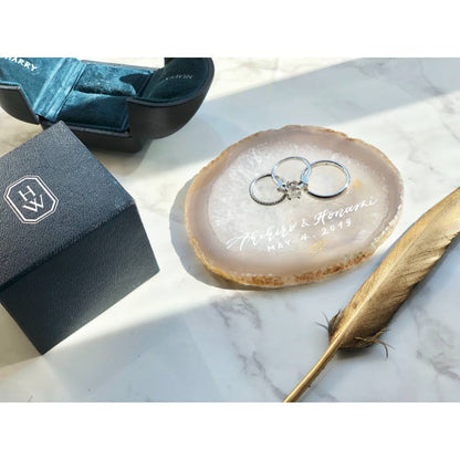 【リングプレート】アゲート(ナチュラル/ノーマル) 【結婚式 リングピロー】