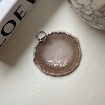 【リングプレート】アゲート(ナチュラル/ノーマル) 【結婚式 リングピロー】