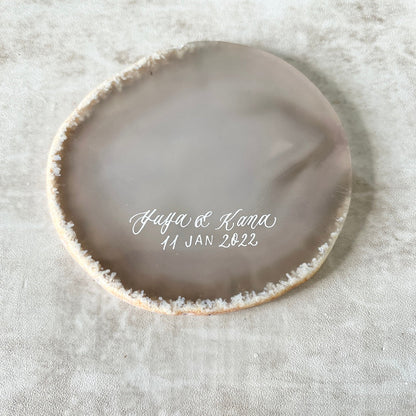 【リングプレート】アゲート(ナチュラル/ノーマル) 【結婚式 リングピロー】