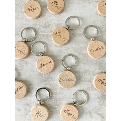 【結婚式 席札】ウッドキーホルダー席札【結婚式 ペーパー 席札】