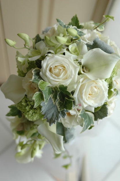 【生花】オーダーメイド/ オーバルブーケ・ティアドロップブーケ[セットプランAudrey] 【結婚式 フラワー 生花 ブーケ ブートニア オーダーメイド】