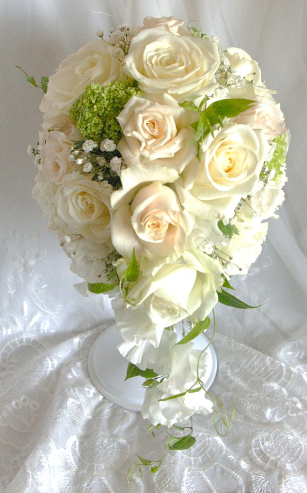 【生花】オーダーメイド/ オーバルブーケ・ティアドロップブーケ[セットプランAudrey] 【結婚式 フラワー 生花 ブーケ ブートニア オーダーメイド】