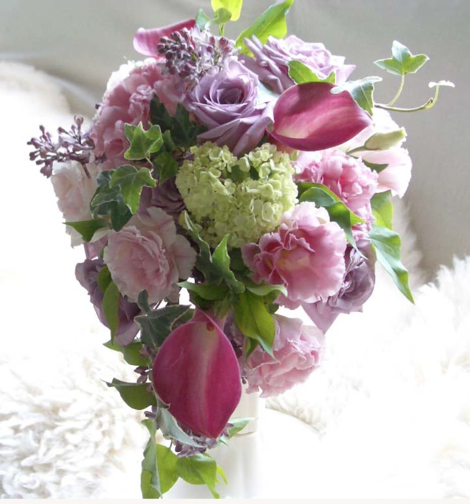 【生花】オーダーメイド/ オーバルブーケ・ティアドロップブーケ[セットプランAudrey] 【結婚式 フラワー 生花 ブーケ ブートニア オーダーメイド】