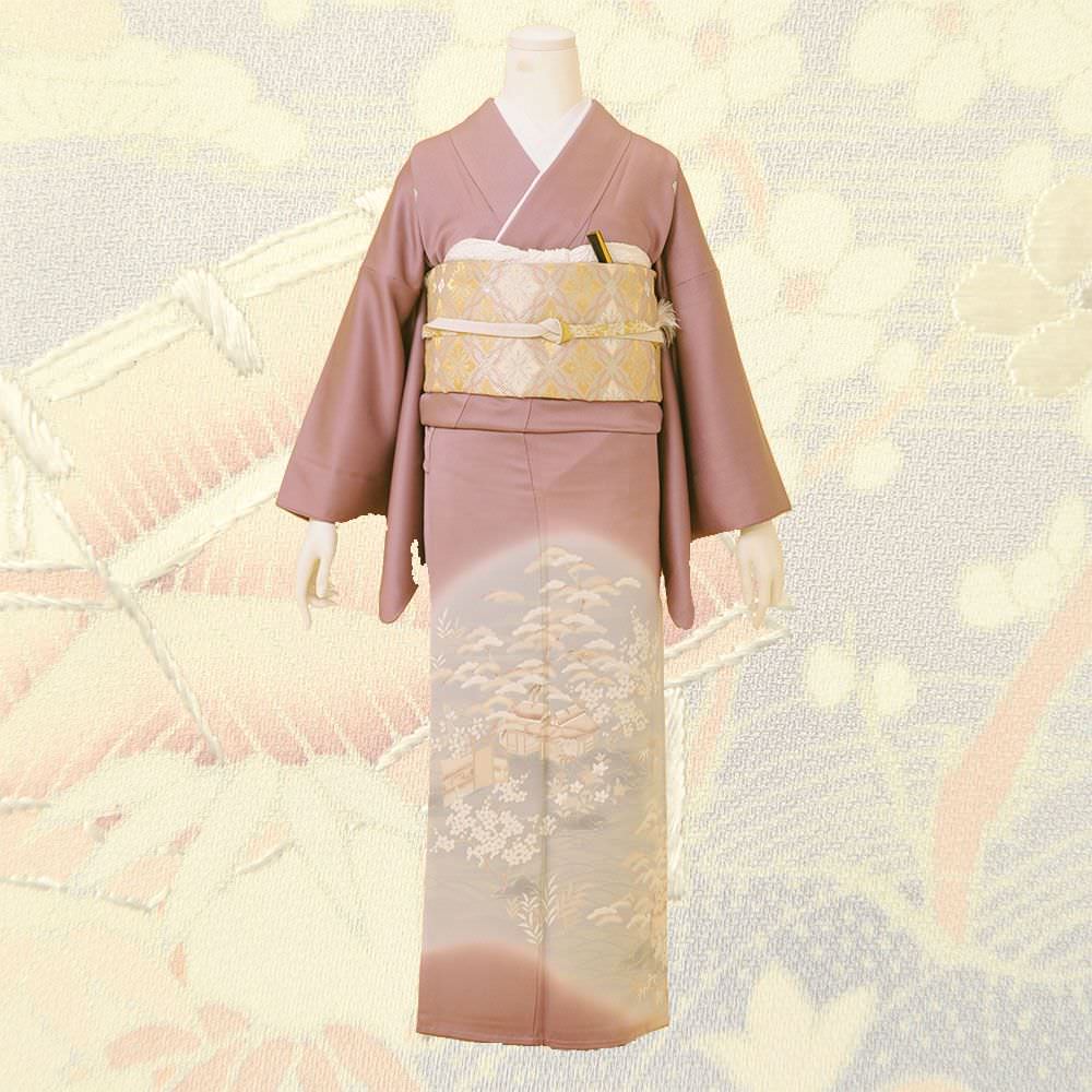 色留袖B-02-c 【結婚式 訪問着 色留袖 レンタル】