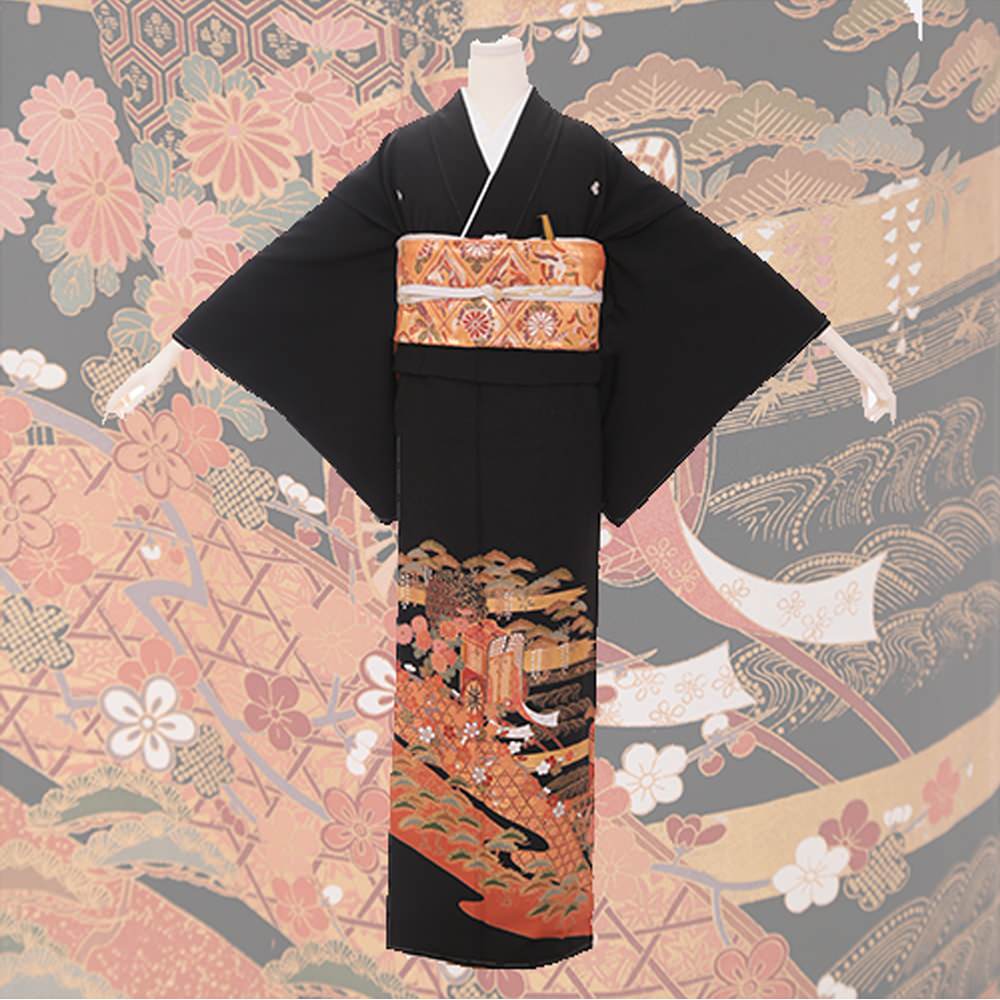 留袖B-80-t 【結婚式 留袖 レンタル】