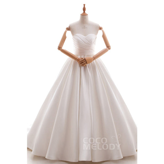 B14TB0040 サテン ハートネック ウェディングドレス 【ウェディングドレス オーダーメイド】