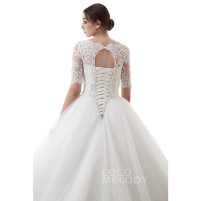 B14TB0056 アメリカチュール ラウンドネック ウェディングドレス 【ウェディングドレス オーダーメイド】