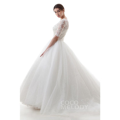 B14TB0056 アメリカチュール ラウンドネック ウェディングドレス 【ウェディングドレス オーダーメイド】