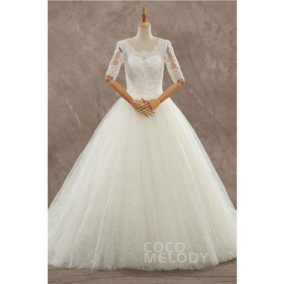 B14TB0056 アメリカチュール ラウンドネック ウェディングドレス 【ウェディングドレス オーダーメイド】