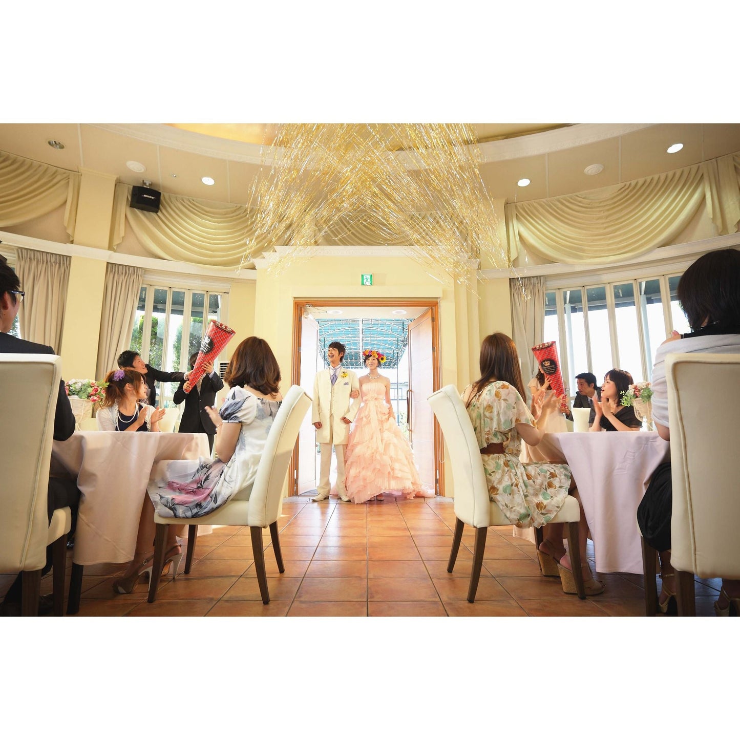 ビッグキャンディクラッカー(ゴールド&シルバーメタルテープ) 【結婚式 その他ウェルカムグッズ】