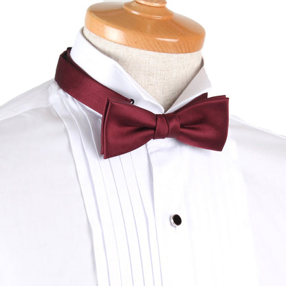 【蝶ネクタイ ワイン】高級素材 拝絹地 使用 【結婚式 蝶ネクタイ】