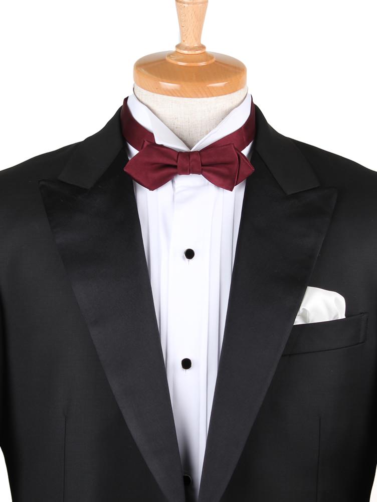 【剣蝶ネクタイ ワイン】高級素材 拝絹地 使用 【結婚式 蝶ネクタイ】