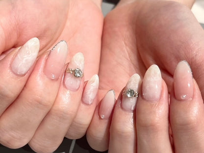 【丁寧なカウンセリング付き☆】表参道ウェディングドレスサロン併設ネイルサロン 定額メニューあり 男性ネイル 華やかイベント ブライダル 【結婚式 ブライダルネイル】