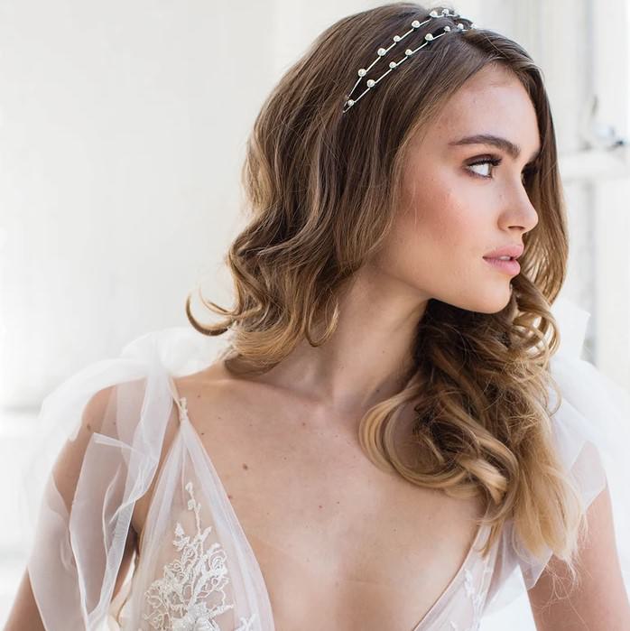 【ヘッドドレス】フローレンスヘアバンド/ウェディングアクセサリー 【結婚式 ヘアアクセサリー】