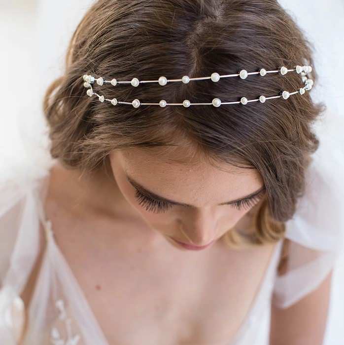 【ヘッドドレス】フローレンスヘアバンド/ウェディングアクセサリー 【結婚式 ヘアアクセサリー】