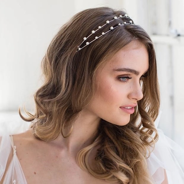 【ヘッドドレス】フローレンスヘアバンド/ウェディングアクセサリー 【結婚式 ヘアアクセサリー】