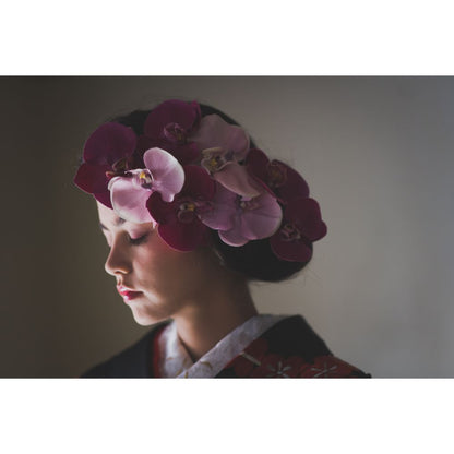 黒地手刺繍梅に鼓 【結婚式 和装 引き振袖 レンタル】