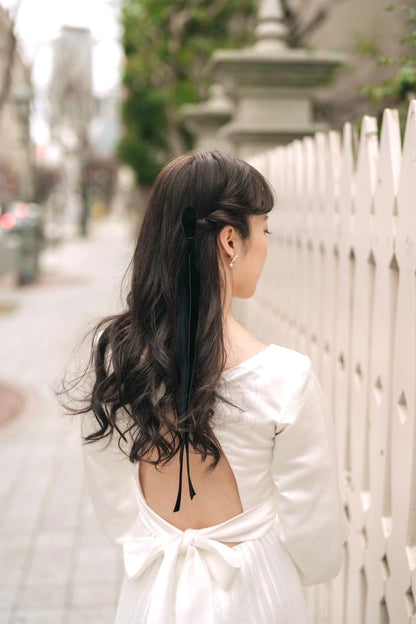 ダブルフェイスベルベットリボン ベロアリボン 24mm/36mm/48mm ≪BR-01≫【結婚式 ヘアアクセサリー】