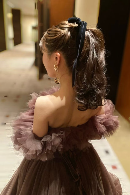 ダブルフェイスベルベットリボン ベロアリボン 24mm/36mm/48mm ≪BR-01≫【結婚式 ヘアアクセサリー】