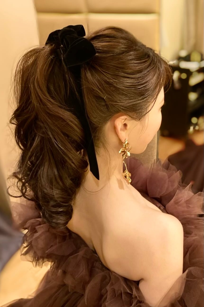 ダブルフェイスベルベットリボン ベロアリボン 24mm/36mm/48mm ≪BR-01≫【結婚式 ヘアアクセサリー】