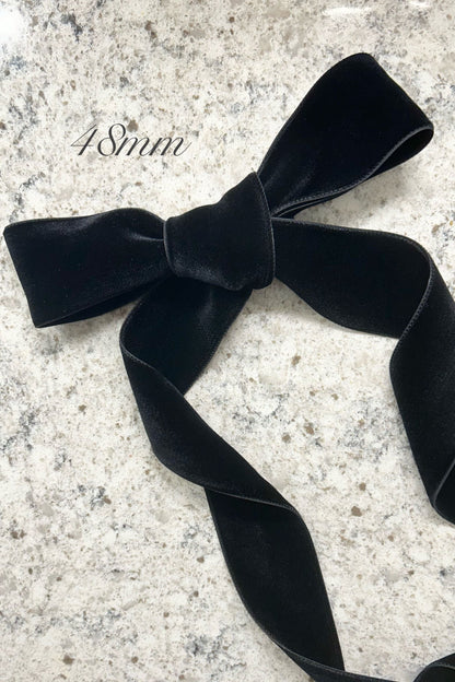 ダブルフェイスベルベットリボン ベロアリボン 24mm/36mm/48mm ≪BR-01≫【結婚式 ヘアアクセサリー】