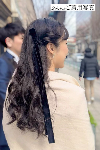 ダブルフェイスベルベットリボン ベロアリボン 24mm/36mm/48mm ≪BR-01≫【結婚式 ヘアアクセサリー】