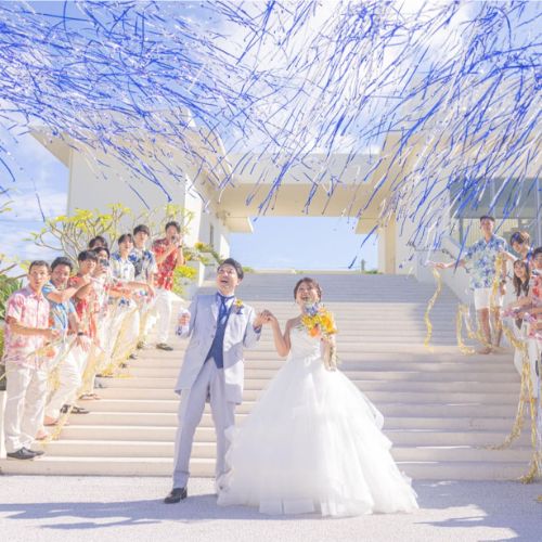 巨大レギュラークラッカー(ブルーテープ)　【結婚式　挙式　披露宴　演出グッズ】