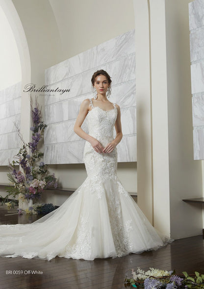 BRI0059 offwhite【ウェディングドレス レンタル】