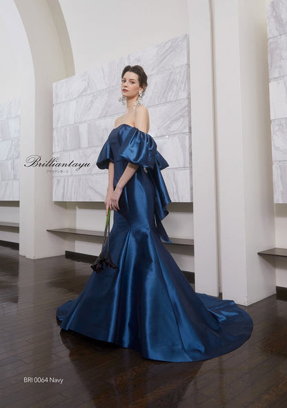 BRI0064 navy【結婚式 カラードレス レンタル】