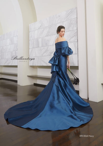 BRI0064 navy【結婚式 カラードレス レンタル】