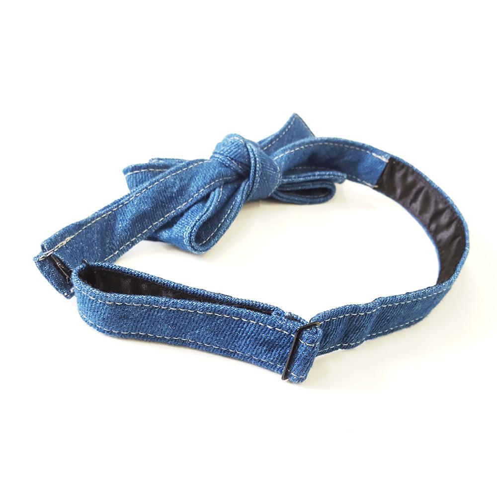 【デニム蝶ネクタイ/マリンブルー】ROBE DE SETOUCHI 12882 【結婚式 蝶ネクタイ】