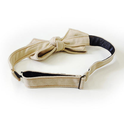 【デニム蝶ネクタイ/ベージュ】ROBE DE SETOUCHI 12884 【結婚式 蝶ネクタイ】