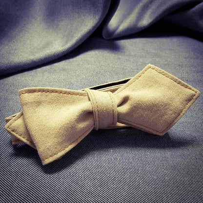 【デニム蝶ネクタイ/ベージュ】ROBE DE SETOUCHI 12884 【結婚式 蝶ネクタイ】