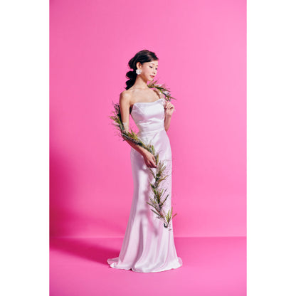 Fiorina フィオリーナ【 ウエディングドレス レンタル 】Aライン スレンダー2wayドレスフラワーレース 【結婚式】