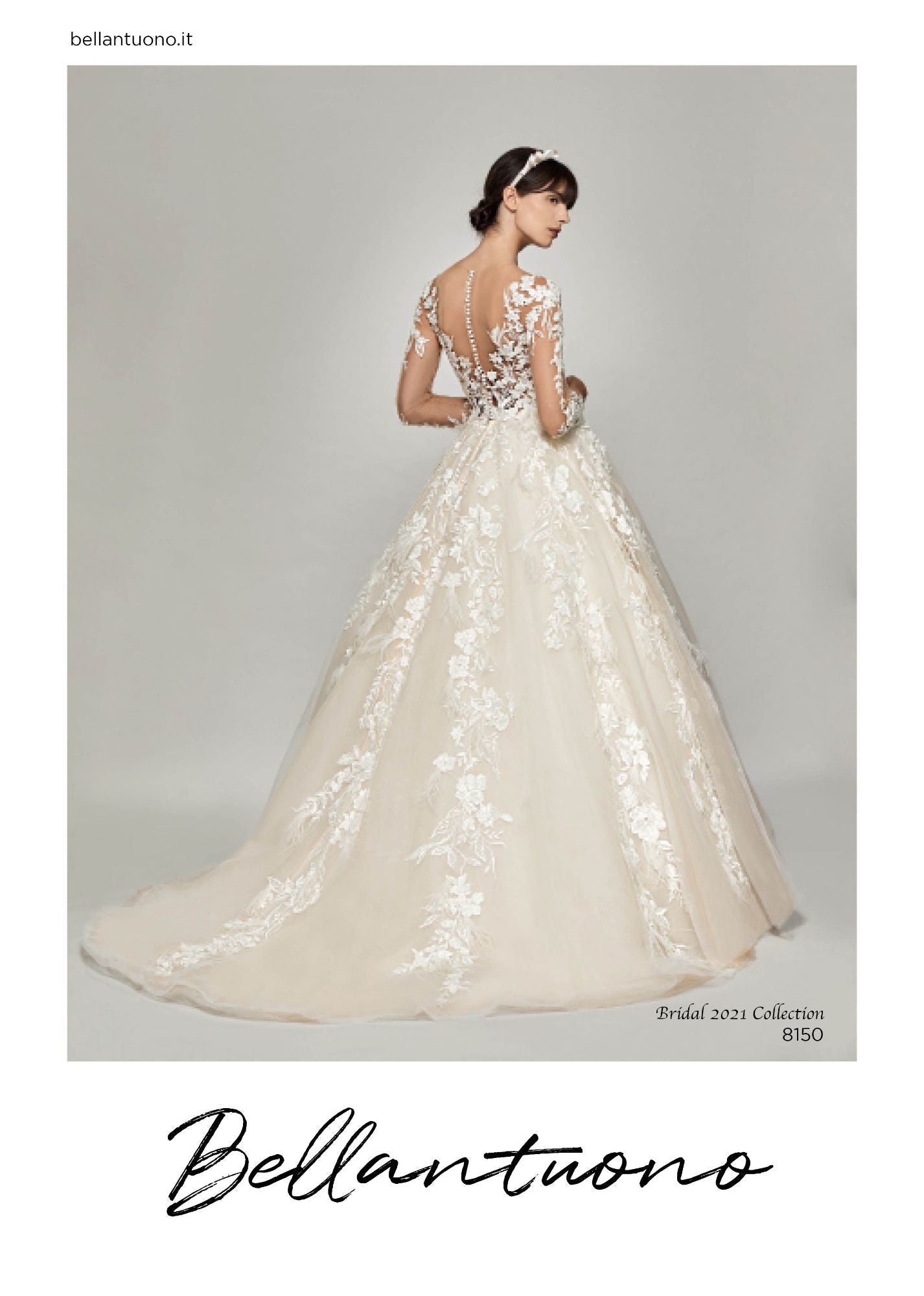 デザイナーズウエディングドレス 2時間着用 クリーニング済み Nicola 二コラ【ウエディングドレス】イリュージョンネック Aライン