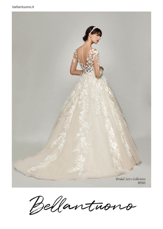 Nicola 二コラ【ウエディングドレス】イリュージョンネック Aライン ロングスリーブ