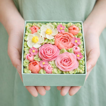 食べられるお花のボックスフラワーケーキ(Bloom Garden)