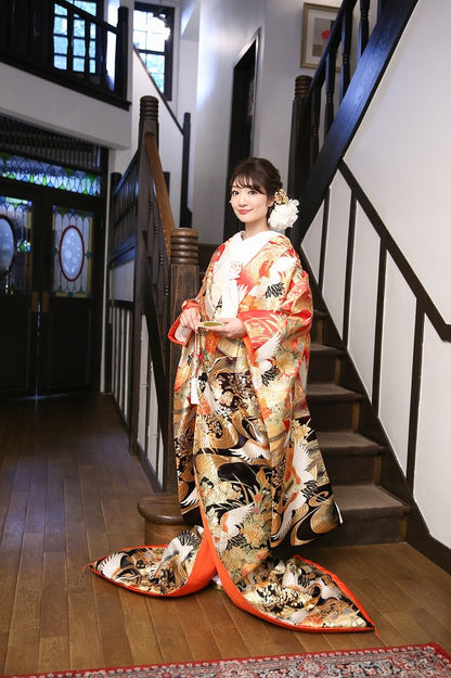 飛翔の慶:着付け1点(お引上げ込) 【結婚式 和装 色打掛 レンタル】