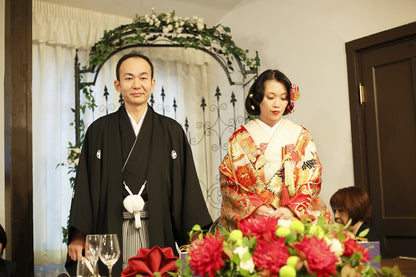 飛翔の慶:着付け1点(お引上げ込) 【結婚式 和装 色打掛 レンタル】