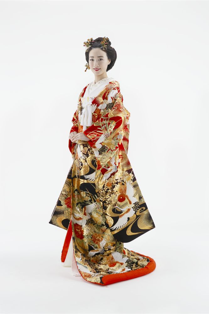 飛翔の慶:着付け1点(お引上げ込) 【結婚式 和装 色打掛 レンタル】