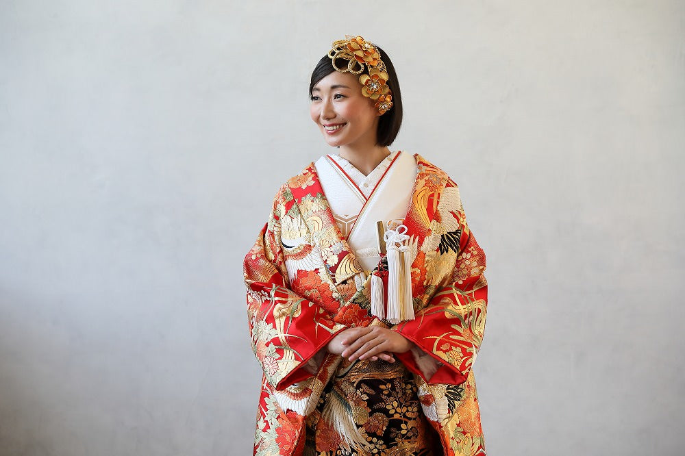 飛翔の慶:着付け1点(お引上げ込) 【結婚式 和装 色打掛 レンタル】