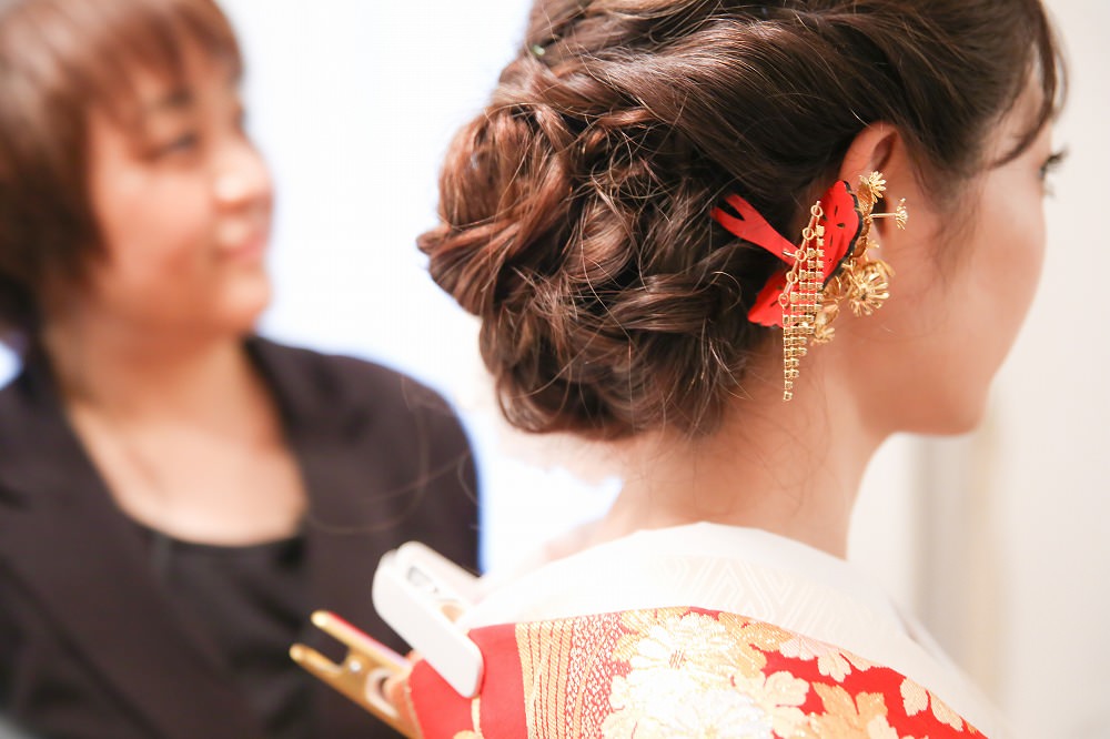 飛翔の慶:着付け1点(お引上げ込) 【結婚式 和装 色打掛 レンタル】