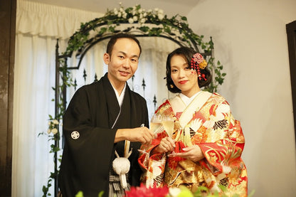 飛翔の慶:着付け1点(お引上げ込) 【結婚式 和装 色打掛 レンタル】